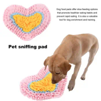 Interactive Snuffle Mat Pet Dog Lick Mat Slow Feeding Mental Stimulation Sniffing Mat Heart Rose Flower Shape Dog Puzzle Toy