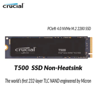 Crucial T500 SSD 1TB 2TB PCIe Gen4x4 3D NAND NVMe M.2 SSD 500GB 1TB 2TB, up to 7400MB/s Solid State 