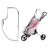 PVC Golf Bag Rain Cover Translucent Rain Hood for Golf Bags Push Carts with Zipper Golf Pole Bag Cover Outdoor Sporting Supplies