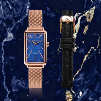 【Relax Time】璀璨雋永系列 深藍 青金石紋米蘭帶手錶 加贈真皮錶帶 畢業禮物(RT-99-6)