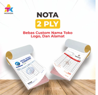 Cetak Nota 2 Ply 1/6 Folio [ATK INDONESIA] Nama Toko Sendiri Tinta Tahan Air Ukuran 10x10.5cm Bahan 