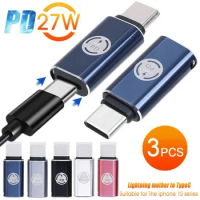 For Lightning Female To Type C Male Connector PD 27W IOS Fast Charging Cable Adaptor for IPhone 15 Plus 15 Pro Max IPad USB-C