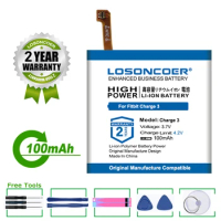 LOSONCOER Battery 100mAh For Fitbit Charge 3 Batteries