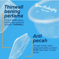 Thinwall Kotak Anti Pecah  Makan Plastik 1000Ml Sq Thinwall Klir Food Container / Box Microwave Pers