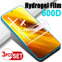 3PCS Screen Protector For Xiaomi Poco X3 NFC M3 M4 Pro F3 GT F2 Water Gel Film Hydrogel X3Pro X3NFC X 3 Safety Film Not Glass
