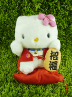 【震撼精品百貨】Hello Kitty 凱蒂貓~KITTY絨毛娃娃-招福圖案-SS