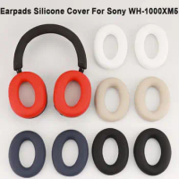 1 Pair Soft Protective Cover Ear Pads Replacement Cushion Silicone For Sony WH-1000XM5