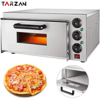 Commercial Single Layer Pizza Oven with Stone 400*400mm Ovens Pizza Bakery Kitchen Equipment One Deck Pizza Oven Electric