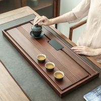 福京排水茶盤客廳茶幾泡茶商用中式復古風干泡盤功夫茶具竹木茶海