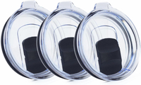 3 Pack 20 oz Tumbler Lid Magnetic Slider Replacement Lids for 20 oz Tumbler 10/24 oz Mug and 10 oz