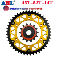 Motorcycle 45T~52T 14T Front &amp; Rear Sprocket For SUZUKI DR250 DR-Z250 RM250 RMX250 DR350 DR-Z400 DRZ400S DRZ400SM RV90 DR350SE