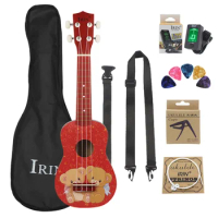 21 Inch Ukulele 4 Strings Hawaiian Guitar Bear Mini Guitarra Ukulele With Bag Strings Tuner Capo Guitar Parts &amp; Accessories