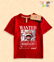 Kaos Baju Anak One Piece Luffy Bounty Wanted Gear 5