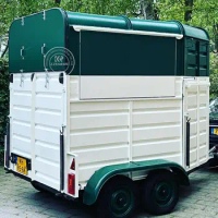 Horse Box Mobile Food Truck Concession Food Trailer Coffee Kiosk Ice Cream Hot Dog Cart Us Standards Pizza