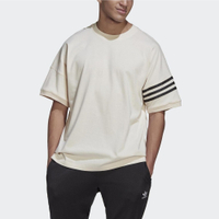 ADIDAS 短T NEU C TEE 米色 三線 寬版 短袖 上衣 男 HM1874