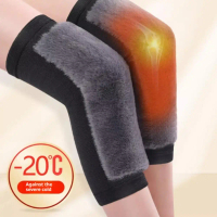 Windproof Thermal Knee Pads Cold Weather Gear Thermal Thermal Knee Sleeves Fever Winter Imitation Ra