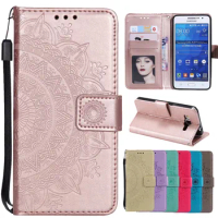 2024 Card Holder Flip Cover for Samsung Galaxy J4 J6 J8 J310 J510 J710 Embossed Floral Leather Wallet Case Galaxy A510 A6 A8 A75