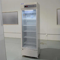 China Refrigerator Fridge 298L Vertical Glass Door 2-8 Refrigerator for Laboratory