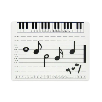 【KM MUSIC】五線譜磁性白板 二面印刷 MIT 磁性白板 附音符磁鐵 台灣製(線上教學 白板 鋼琴)