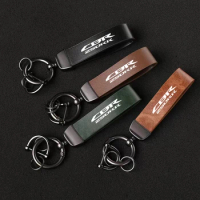 High-Grade Leather Motorcycle keychain Horseshoe Buckle Jewelry for For honda cbr250rr 400rr 600rr 650r Motorcycle Accessories