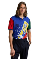 เสื้อโปโลผู้ชาย-Classic Fit Basketball Mesh Polo Shirt รุ่น MNPOKNI1N823205-สีฟ้า
