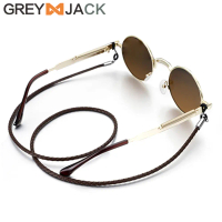 Grey Jack Tali Kacamata Bahan Kulit Adjustable Penahan Kacamata Trendy Tali Eyewear String