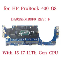 DA0X8PMB8F0 For HP ProBook 430 G8 Laptop Motherboard CPU:I5-1135G7 SRK05 I7-1165G7 SRK02 UMA DDR4 100% Test OK