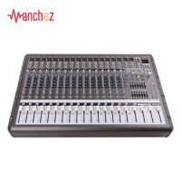Manchez High-quality 16-channel built-in amplifier audio mixer, professional DJ home stage performance