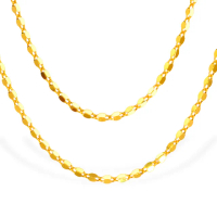 【福西珠寶】買一送珠寶盒9999黃金項鍊 5G 麥穗項鍊 鎖骨素鍊 1.5尺(金重0.81錢+-0.03錢)