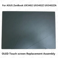 Original 14" For Asus Zenbook 14 UX3402 UX3402ZA OLED LCD Screen QHD 2880*1800 100% sRGB Touch LCD screen assembly Upper half