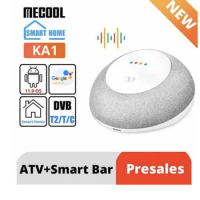 Mecool KA1 Home plus Smart Speaker Google Voice Android 11 TV Box 2 in 1 Multifunction Amlogic S905X4 Support AV1 DVB-T/C tuner