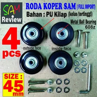 MR SPEED Roda Koper Pengganti 40mm 45mm 50mm 60mm full PU Polyurethane 100% 4PCS 45MM