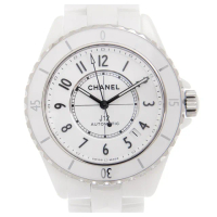 【CHANEL 香奈兒】新款透視底蓋自動上鍊腕表x白x38mm(H5700)