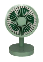 YASE YASE YS2209A LED Light Adjust Mini Fan USB Charging Mini Clip Fan Cable Rechargeable Battery Portable Green