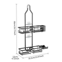 浴室置物架淋浴房掛架免打孔龍頭花灑杆掛籃衛浴壁掛式收納架