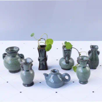 Vintage Vase , Dollhouse Mini Roman Colorful Vase Arrangement, Toy Vase, Vintage Home Decor, Chinese Style Ceramic Vase