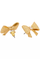 Kate Spade Wrapped In A Bow Studs Earrings in Clear/ Gold KJ975