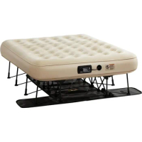 Simpli comfy EZ air bed self-inflating Queen size air mattress with built-in frame, pump and wheeled case