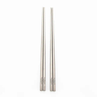 Lucuku純鈦筷子23cm-2雙方頭筷子