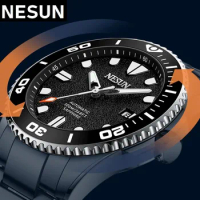 Nesun Mens Automatic Self-wind Wristwatch Japan Citizen Mechanical Sapphire Crystal 100m Waterproof Rotatable Bezel Reloj Hombre