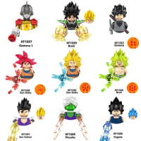 Dragon Ball Z Mini Building Blocks Toys Son Goku Super Saiyan Anime Figure DIY Bricks Figurines Accessories Kids Birthday Gifts
