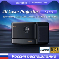 Dangbei Laser 4K Projector X5 Pro 3840x2160 Video 3D Beamer Bluetooth Android 4G+128G Cinema For Home Theater