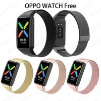 Strap For OPPO watch free Wrist Metal Bracelet Screwless Stainless Steel for OPPO watch free Strap Wristbands