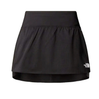 【The North Face】女 SUNRISER SKORT 輕量透氣防曬運動休閒褲裙.短褲.短裙(8DFQ-JK3 宇宙黑)