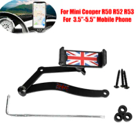 Areyourshop 360°Rotation Car Mobile Phone Holder Mount for Mini Cooper R50 R52 R53 Red Grey