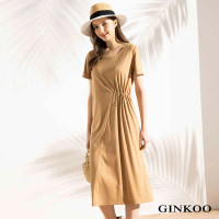 【GINKOO 俊克】不對稱側調節洋裝