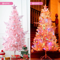 ins網紅圣誕樹粉色尖邊加密樹圣誕節裝飾1.5/1.8/2.1米圣誕樹套餐