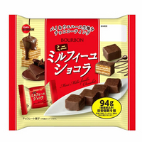 【江戶物語】 北日本 Bourbon 迷你可可千層夾心派 9個入 巧克力千層派 蛋糕派 家庭包  日本進口 日本原裝