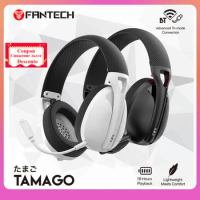 FANTECH TAMAGO WHG01 Wireless BT Earphones Lightweight Long Range Gaming Headphones High audio quality HIFI With Mic For PS5 PC