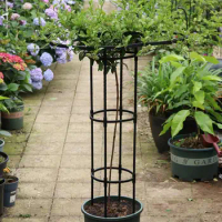 Vertical Metal Garden Trellis Creative Umbrella Flower Trellis For Gardening Tower Plants Trellis Climbing Support Stand Cage